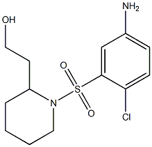 2-{1-[(5-amino-2-chlorobenzene)sulfonyl]piperidin-2-yl}ethan-1-ol,,结构式