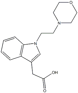 2-{1-[2-(morpholin-4-yl)ethyl]-1H-indol-3-yl}acetic acid 结构式