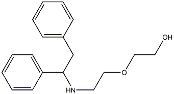 2-{2-[(1,2-diphenylethyl)amino]ethoxy}ethan-1-ol 化学構造式