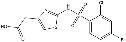  2-{2-[(4-bromo-2-chlorobenzene)sulfonamido]-1,3-thiazol-4-yl}acetic acid