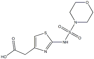 2-{2-[(morpholine-4-sulfonyl)amino]-1,3-thiazol-4-yl}acetic acid 结构式