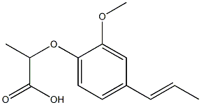 2-{2-methoxy-4-[(1E)-prop-1-enyl]phenoxy}propanoic acid 结构式