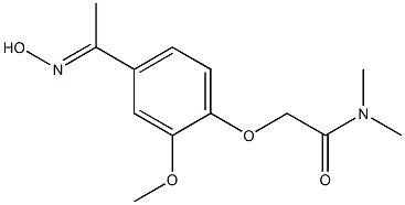 2-{4-[(1E)-N-hydroxyethanimidoyl]-2-methoxyphenoxy}-N,N-dimethylacetamide,,结构式