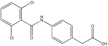 2-{4-[(2,6-dichlorobenzene)amido]phenyl}acetic acid 化学構造式