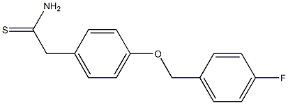 2-{4-[(4-fluorobenzyl)oxy]phenyl}ethanethioamide 化学構造式