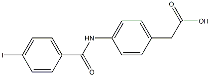 2-{4-[(4-iodobenzene)amido]phenyl}acetic acid 结构式