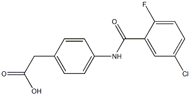 2-{4-[(5-chloro-2-fluorobenzene)amido]phenyl}acetic acid Structure