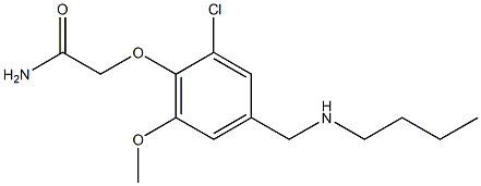 2-{4-[(butylamino)methyl]-2-chloro-6-methoxyphenoxy}acetamide,,结构式