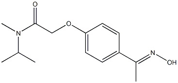 2-{4-[1-(hydroxyimino)ethyl]phenoxy}-N-methyl-N-(propan-2-yl)acetamide 化学構造式