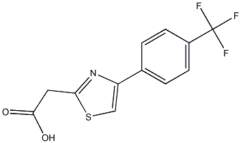 2-{4-[4-(trifluoromethyl)phenyl]-1,3-thiazol-2-yl}acetic acid,,结构式