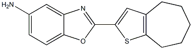 2-{4H,5H,6H,7H,8H-cyclohepta[b]thiophen-2-yl}-1,3-benzoxazol-5-amine 化学構造式