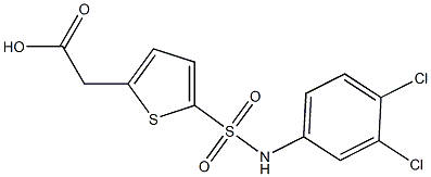 2-{5-[(3,4-dichlorophenyl)sulfamoyl]thiophen-2-yl}acetic acid Structure