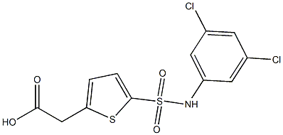 2-{5-[(3,5-dichlorophenyl)sulfamoyl]thiophen-2-yl}acetic acid Structure