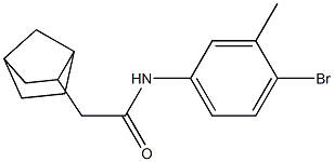 2-{bicyclo[2.2.1]heptan-2-yl}-N-(4-bromo-3-methylphenyl)acetamide,,结构式