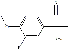 2-amino-2-(3-fluoro-4-methoxyphenyl)propanenitrile Structure