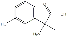 2-amino-2-(3-hydroxyphenyl)propanoic acid 化学構造式