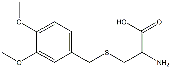 2-amino-3-[(3,4-dimethoxybenzyl)thio]propanoic acid 结构式