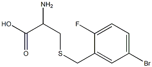 2-amino-3-[(5-bromo-2-fluorobenzyl)thio]propanoic acid,,结构式