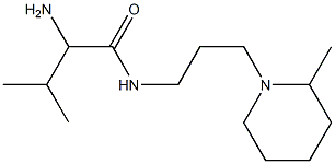 2-amino-3-methyl-N-[3-(2-methylpiperidin-1-yl)propyl]butanamide Struktur