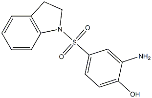 2-amino-4-(2,3-dihydro-1H-indole-1-sulfonyl)phenol Struktur