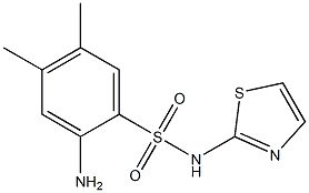 2-amino-4,5-dimethyl-N-(1,3-thiazol-2-yl)benzene-1-sulfonamide Struktur