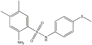 2-amino-4,5-dimethyl-N-[4-(methylsulfanyl)phenyl]benzene-1-sulfonamide