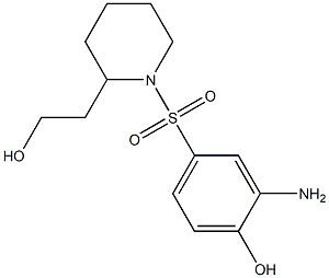 2-amino-4-{[2-(2-hydroxyethyl)piperidine-1-]sulfonyl}phenol,,结构式