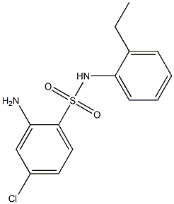 2-amino-4-chloro-N-(2-ethylphenyl)benzene-1-sulfonamide,,结构式