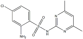 2-amino-4-chloro-N-(4,6-dimethylpyrimidin-2-yl)benzene-1-sulfonamide Struktur