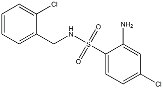 2-amino-4-chloro-N-[(2-chlorophenyl)methyl]benzene-1-sulfonamide,,结构式