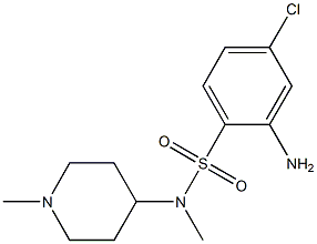 2-amino-4-chloro-N-methyl-N-(1-methylpiperidin-4-yl)benzene-1-sulfonamide Structure