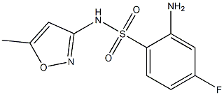 2-amino-4-fluoro-N-(5-methyl-1,2-oxazol-3-yl)benzene-1-sulfonamide Structure