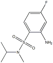 2-amino-4-fluoro-N-methyl-N-(propan-2-yl)benzene-1-sulfonamide,,结构式