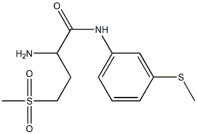 2-amino-4-methanesulfonyl-N-[3-(methylsulfanyl)phenyl]butanamide 化学構造式