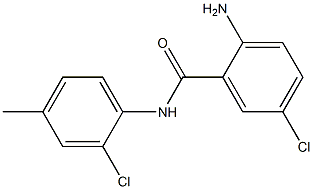 2-amino-5-chloro-N-(2-chloro-4-methylphenyl)benzamide Struktur