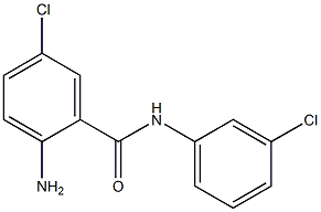 2-amino-5-chloro-N-(3-chlorophenyl)benzamide 化学構造式