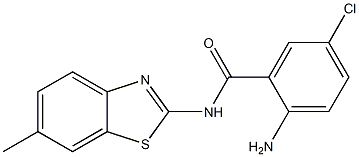 2-amino-5-chloro-N-(6-methyl-1,3-benzothiazol-2-yl)benzamide Struktur