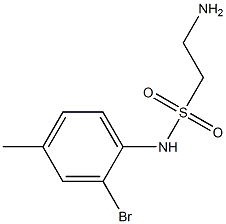 2-amino-N-(2-bromo-4-methylphenyl)ethane-1-sulfonamide Struktur