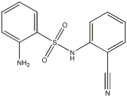 2-amino-N-(2-cyanophenyl)benzenesulfonamide,,结构式