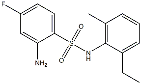 2-amino-N-(2-ethyl-6-methylphenyl)-4-fluorobenzene-1-sulfonamide Structure