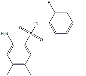 2-amino-N-(2-fluoro-4-methylphenyl)-4,5-dimethylbenzene-1-sulfonamide Structure