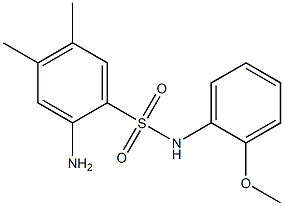 2-amino-N-(2-methoxyphenyl)-4,5-dimethylbenzene-1-sulfonamide,,结构式