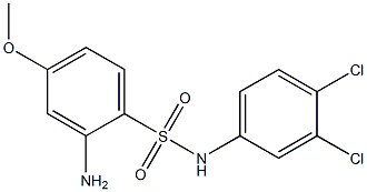 2-amino-N-(3,4-dichlorophenyl)-4-methoxybenzene-1-sulfonamide Struktur