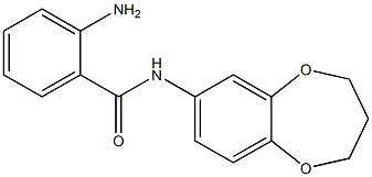 2-amino-N-(3,4-dihydro-2H-1,5-benzodioxepin-7-yl)benzamide 结构式