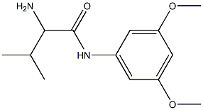 2-amino-N-(3,5-dimethoxyphenyl)-3-methylbutanamide Struktur