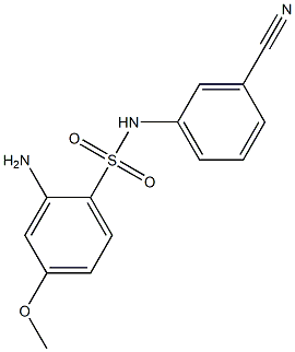 2-amino-N-(3-cyanophenyl)-4-methoxybenzene-1-sulfonamide Structure