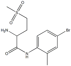 2-amino-N-(4-bromo-2-methylphenyl)-4-(methylsulfonyl)butanamide Structure