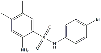 2-amino-N-(4-bromophenyl)-4,5-dimethylbenzene-1-sulfonamide 化学構造式