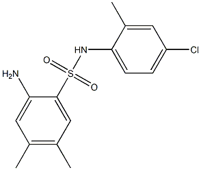  2-amino-N-(4-chloro-2-methylphenyl)-4,5-dimethylbenzene-1-sulfonamide