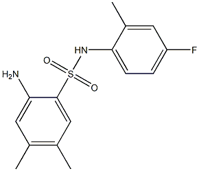 2-amino-N-(4-fluoro-2-methylphenyl)-4,5-dimethylbenzene-1-sulfonamide